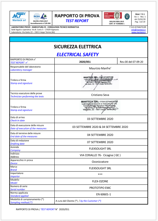 Prodotti per la sanificazione industriale